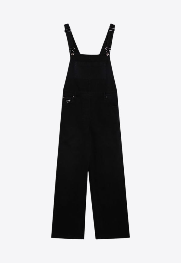 Prada Triangle Logo Denim Dungarees Black GFZ013OOO148J/P_PRADA-F0557