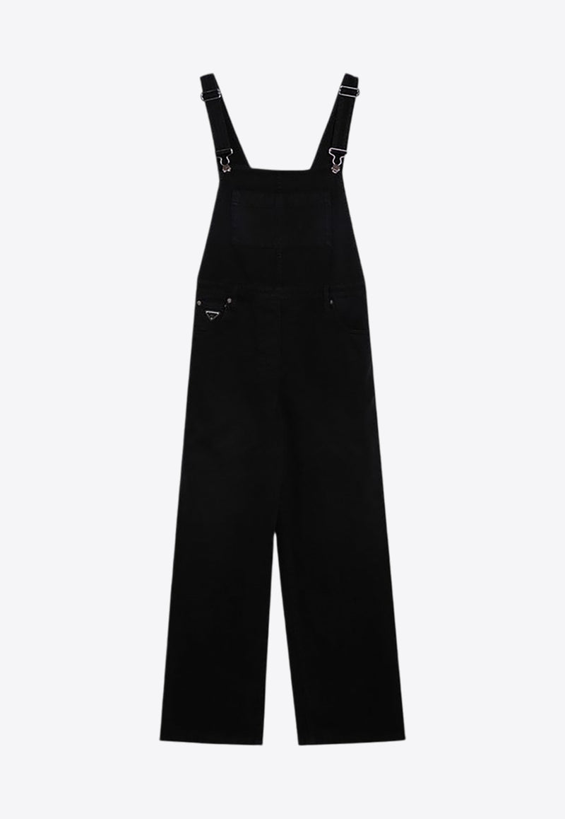 Prada Triangle Logo Denim Dungarees Black GFZ013OOO148J/P_PRADA-F0557