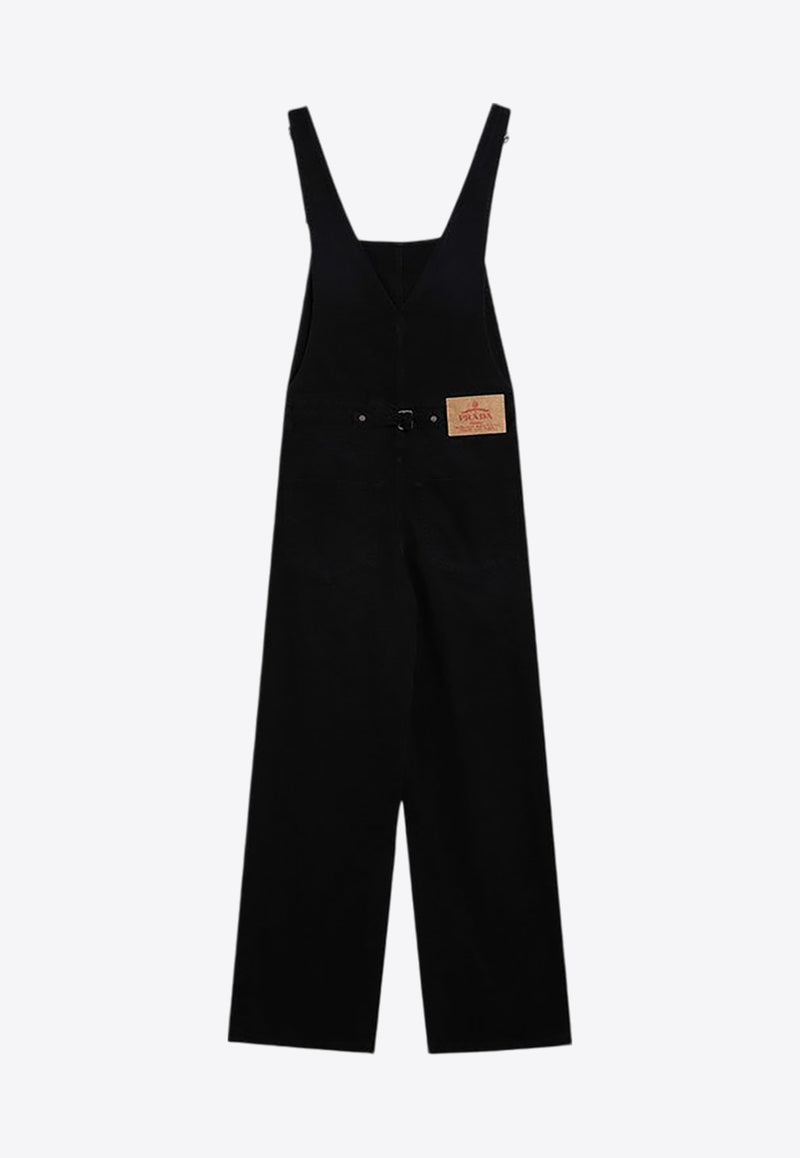 Prada Triangle Logo Denim Dungarees Black GFZ013OOO148J/P_PRADA-F0557