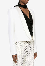 Tom Ford Single-Breasted Cropped Blazer White GI3066-FAX1667 WAD