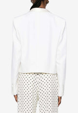 Tom Ford Single-Breasted Cropped Blazer White GI3066-FAX1667 WAD