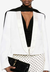 Tom Ford Single-Breasted Cropped Blazer White GI3066-FAX1667 WAD