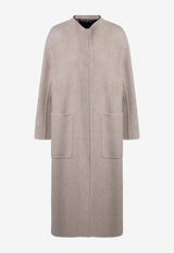 Max Mara Gioiosa Single-Breasted Cashmere Coat Beige GIOIOSAWO/P_MAXMA-001