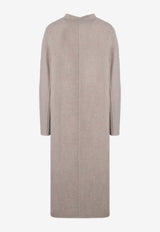 Max Mara Gioiosa Single-Breasted Cashmere Coat Beige GIOIOSAWO/P_MAXMA-001