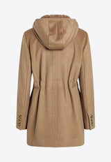 Max Mara Giuda Wool Hooded Parka Beige GIUDAWO/R_MAXM-001
