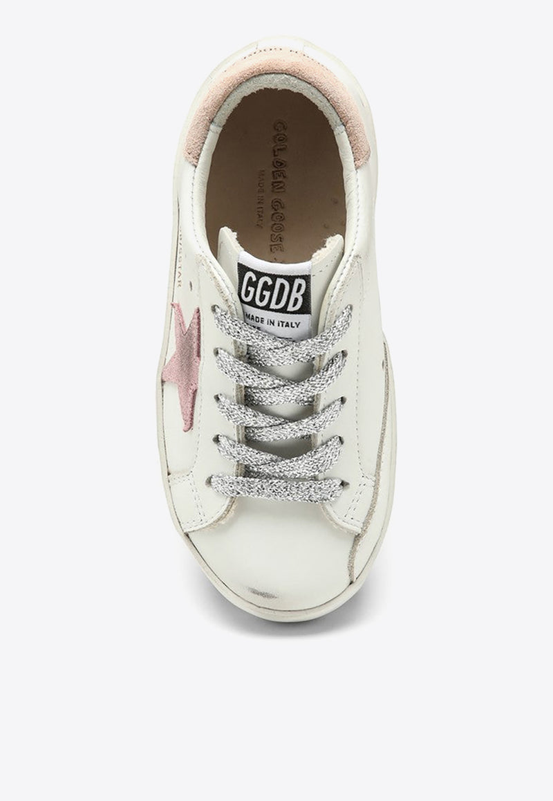 Golden Goose DB Kids Super Star Low-Top Sneakers in Leather GJF00101F005308/O_GOLDE-11691