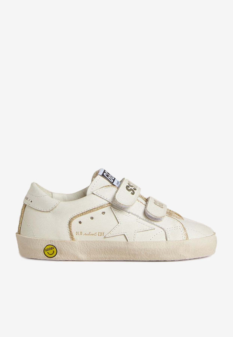 Golden Goose DB Kids Baby Girls Old School Leather Sneakers White GJF00143.F007427.10847_WHITE MULT
