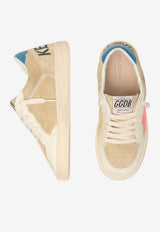 Golden Goose DB Kids Girls Ball Star Suede Sneakers Multicolor GJF00439.F008050.15863_BEIGE MULT