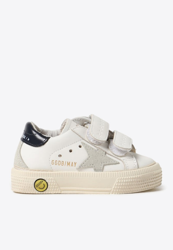 Golden Goose DB Kids Baby Boys May Leather Sneakers White GJF00716.F005316.11660WHITE/BLACK
