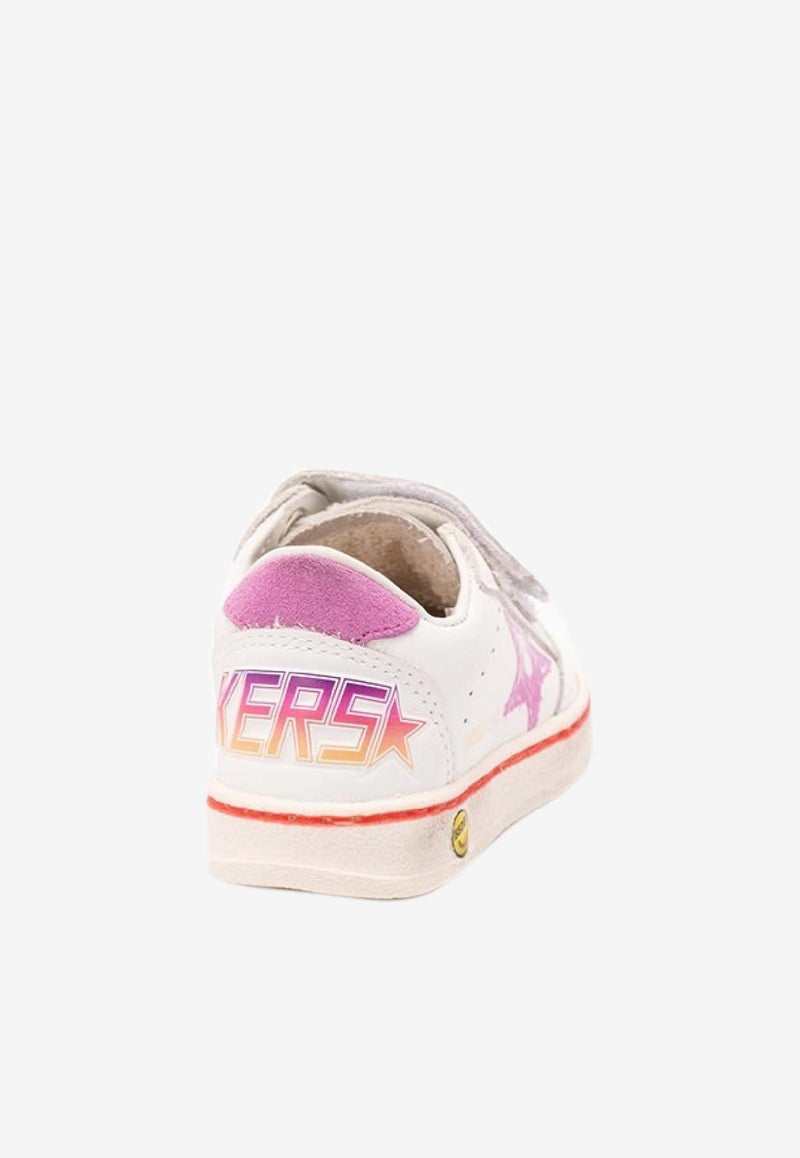 Golden Goose DB Kids Baby Girls Ball Star Leather Sneakers  White GJF00926.F007445.11555_WHITE MULT