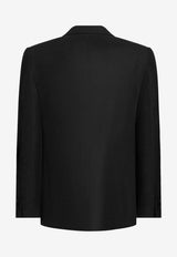 Dolce & Gabbana Single-Breasted Suit in Linen Canvas Black GK04IT FU4MC N0000
