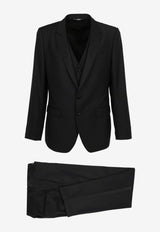 Dolce & Gabbana Single-Breasted  Wool Blend Suit - Set of 3 Black GK2WMT FU2Z8 N0000