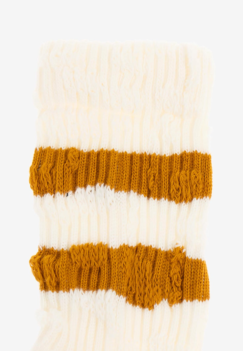 Golden Goose DB Kids Kids Logo-Printed Ankle Socks White GKP00883P001107_12296