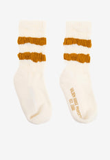 Golden Goose DB Kids Kids Logo-Printed Ankle Socks White GKP00883P001107_12296