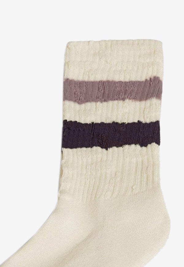 Golden Goose DB Kids Girls Distressed Socks White GKP00883P001107/R_GOLDE-12297
