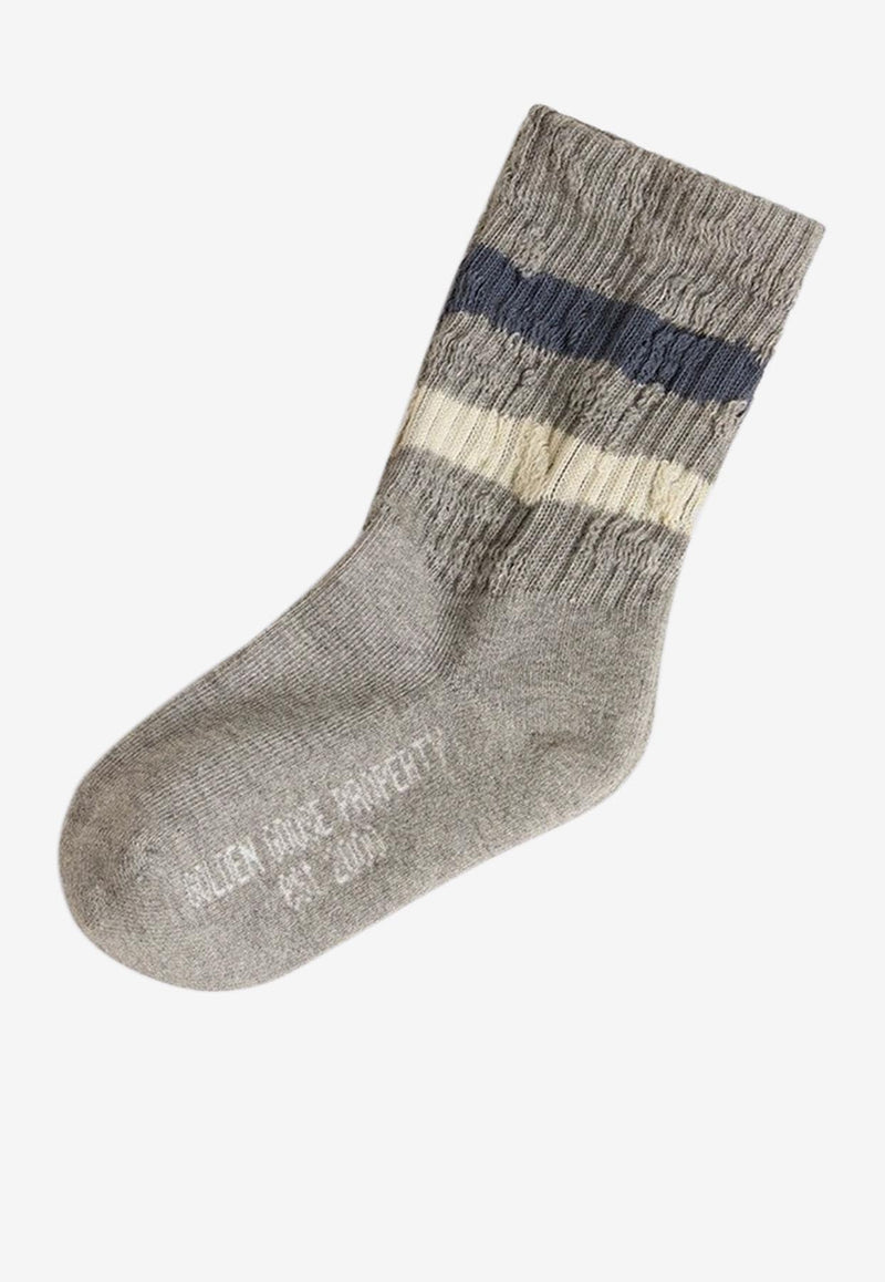 Golden Goose DB Kids Boys Distressed Socks Gray GKP00883UP001107/R_GOLDE-60616