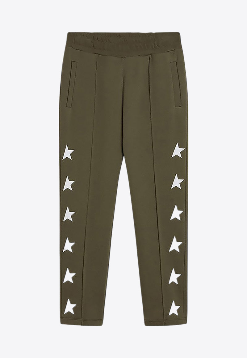 Golden Goose DB Kids Boys Stars Print Track Pants Green GKP01266P000922/P_GOLDE-82759