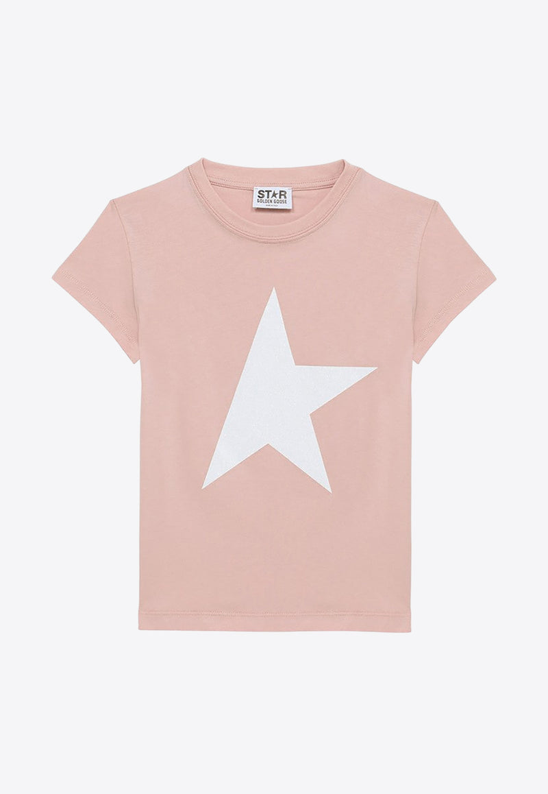 Golden Goose DB Kids Girls Star Print T-shirt Pink GKP01273P001515/O_GOLDE-25632