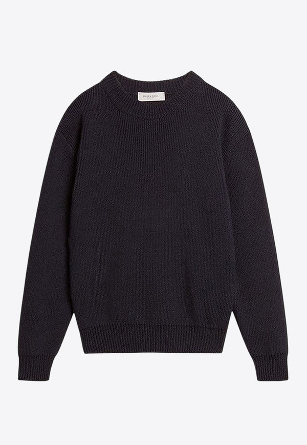 Golden Goose DB Kids Girls Golden Print Knitted Sweater Navy GKP01401P002241/R_GOLDE-50501