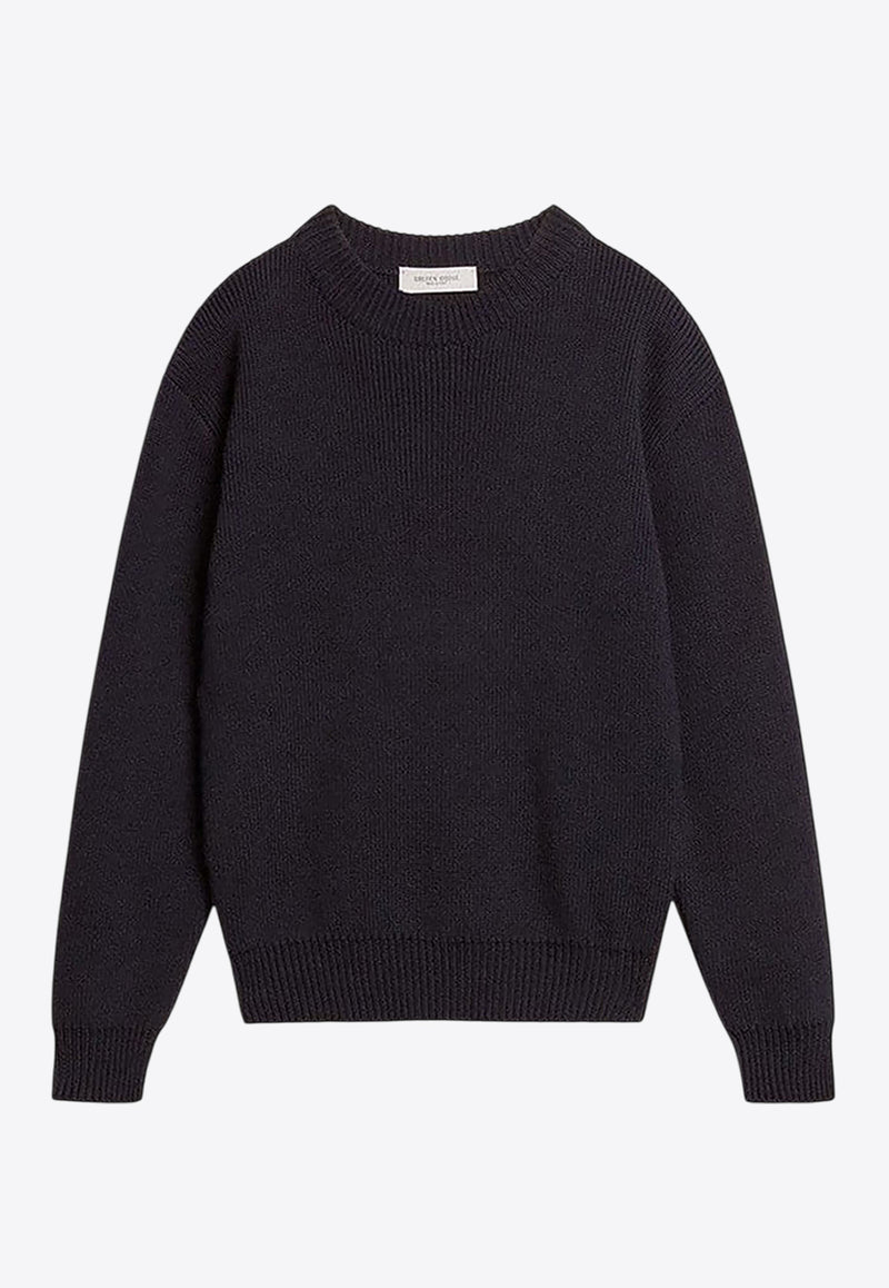 Golden Goose DB Kids Girls Golden Print Knitted Sweater Navy GKP01401P002241/R_GOLDE-50501