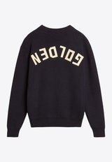 Golden Goose DB Kids Girls Golden Print Knitted Sweater Navy GKP01401P002241/R_GOLDE-50501