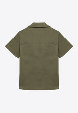 Golden Goose DB Kids Boys Short-Sleeved Logo Shirt Green GKP01759P001538/O_GOLDE-35548