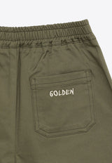 Golden Goose DB Kids Boys Basic Bermuda Shorts Green GKP01760P001538/O_GOLDE-35548