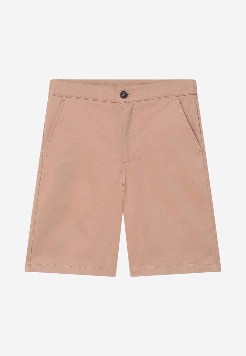 Golden Goose DB Kids Boys Embroidered Bermuda Shorts Beige GKP01760P001928/Q_GOLDE-15693