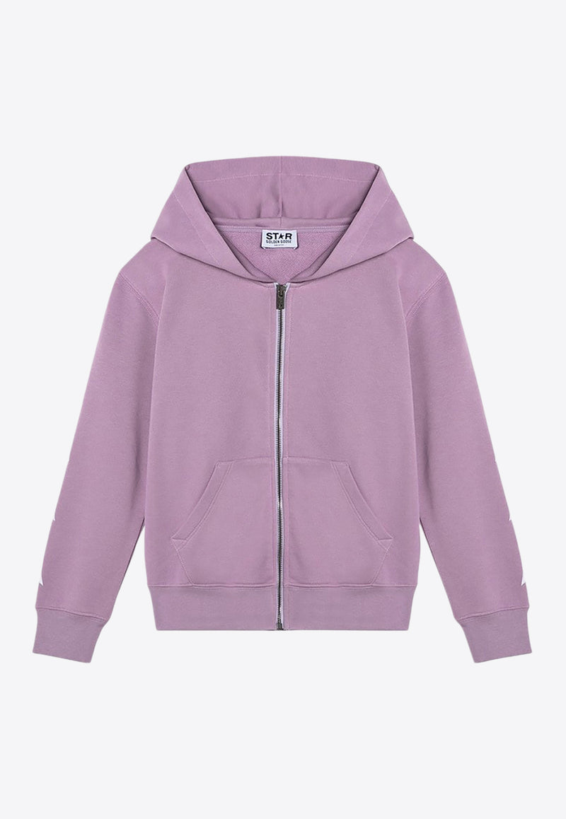 Golden Goose DB Kids Girls Essential Zip-Up Sweatshirt Lilac GKP01770P001727/P_GOLDE-82760