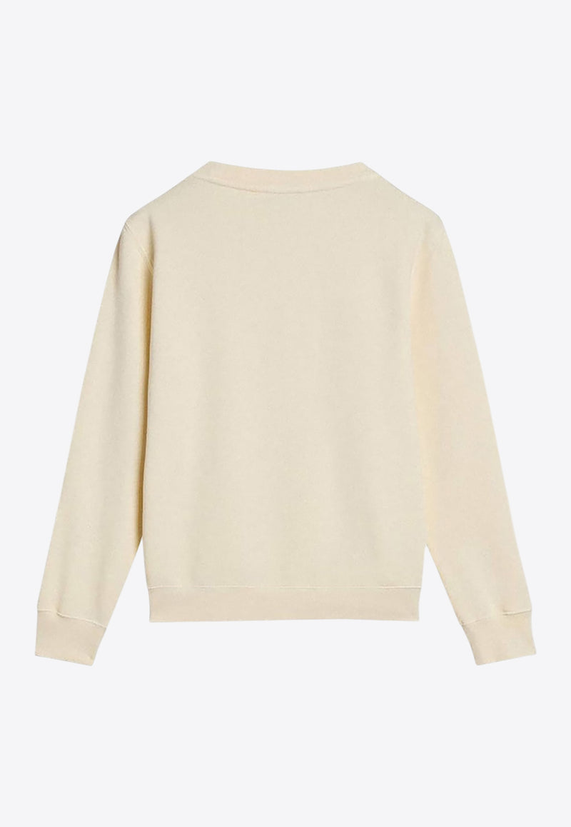 Golden Goose DB Kids Girls Embossed Logo Sweatshirt Ivory GKP02214P002244/R_GOLDE-11364