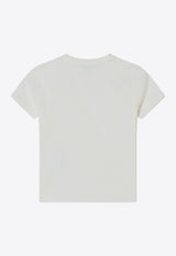 Golden Goose DB Kids Girls Embossed Golden T-shirt White GKP02441P002243/R_GOLDE-11364