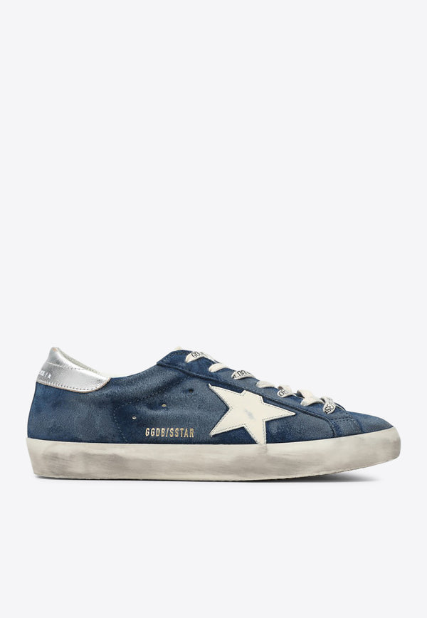 Golden Goose DB Super-Star Distressed Suede Sneakers Blue GMF00101F007531/R_GOLDE-50937
