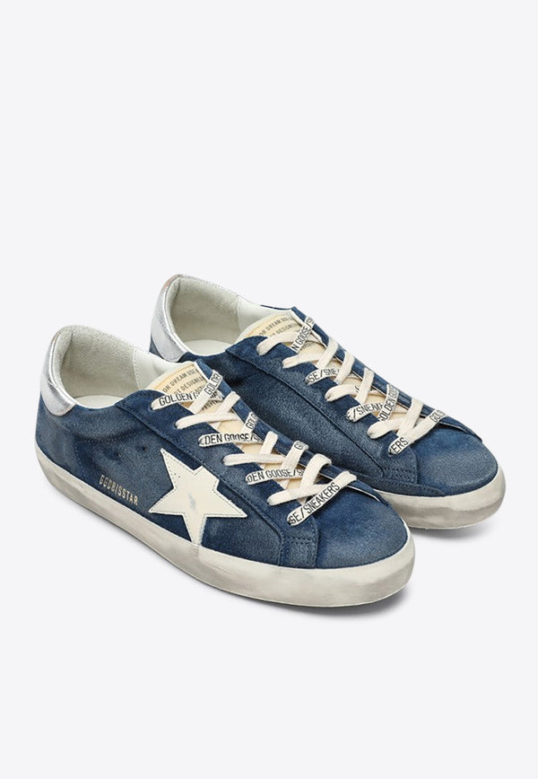 Golden Goose DB Super-Star Distressed Suede Sneakers Blue GMF00101F007531/R_GOLDE-50937