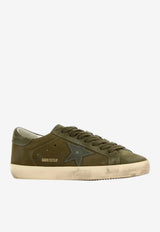 Golden Goose DB Super-Star Distressed Leather Low-Top Sneakers Olive GMF00101.F008156.35549_OLIVE