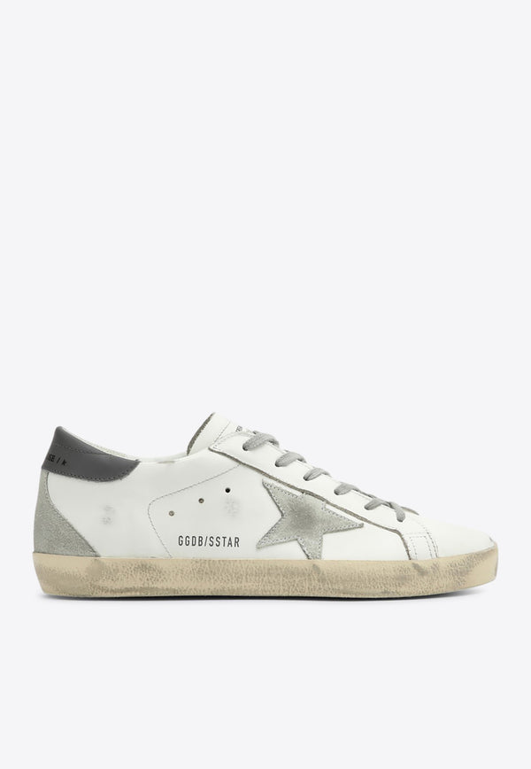 Golden Goose DB Super-Star Distressed Sneakers with Suede Star Patch White GMF00102F006113/R_GOLDE-11915