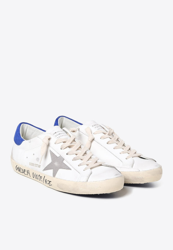 Golden Goose DB Super-Star Low-Top Sneakers in Leather GMF00102.F004797.11554BLUE MULTI