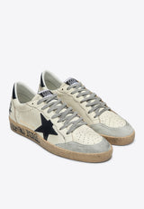 Golden Goose DB Ball Star Distressed Low-Top Sneakers White GMF00117F006869/Q_GOLDE-10509