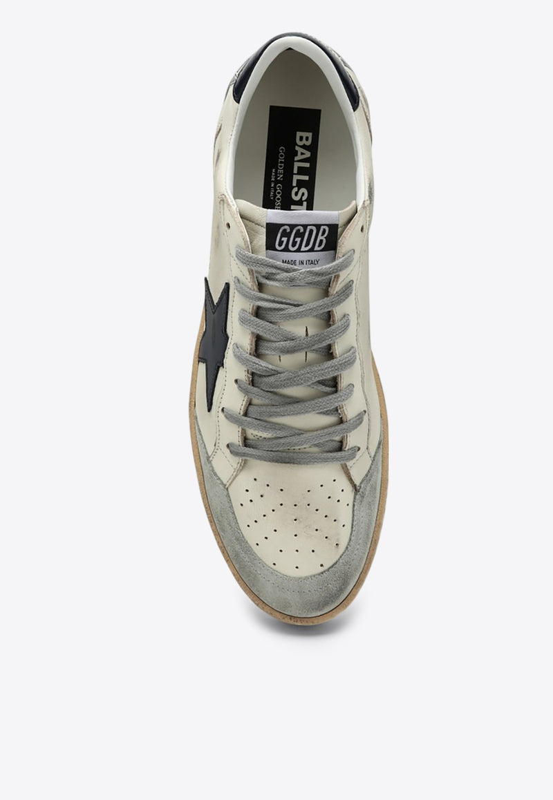 Golden Goose DB Ball Star Distressed Low-Top Sneakers White GMF00117F006869/Q_GOLDE-10509