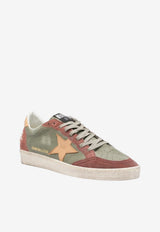 Golden Goose DB Ball Star Distressed Low-Top Sneakers Multicolor GMF00117.F008160.83256_GREEN MULT