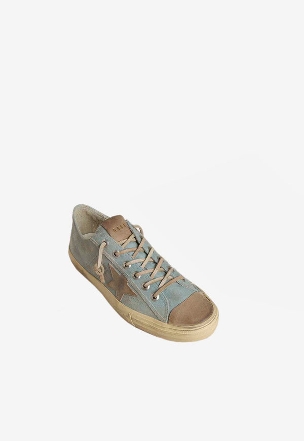 Golden Goose DB V-STAR 2 Canvas Low-Top Sneakers Light Blue GMF00129.F007500.50934_DENIM