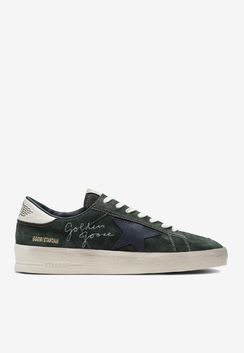 Golden Goose DB Stardan Leather Low-Top Sneakers Green GMF00333F008104/S_GOLDE-35954