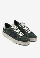 Golden Goose DB Stardan Suede Leather Sneakers Dark Green GMF00333.F008104.35954_GREEN MULT
