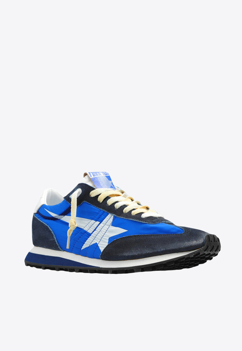 Golden Goose DB Marathon Nylon and Suede Sneakers Blue GMF00683.F005463.50738BLUE