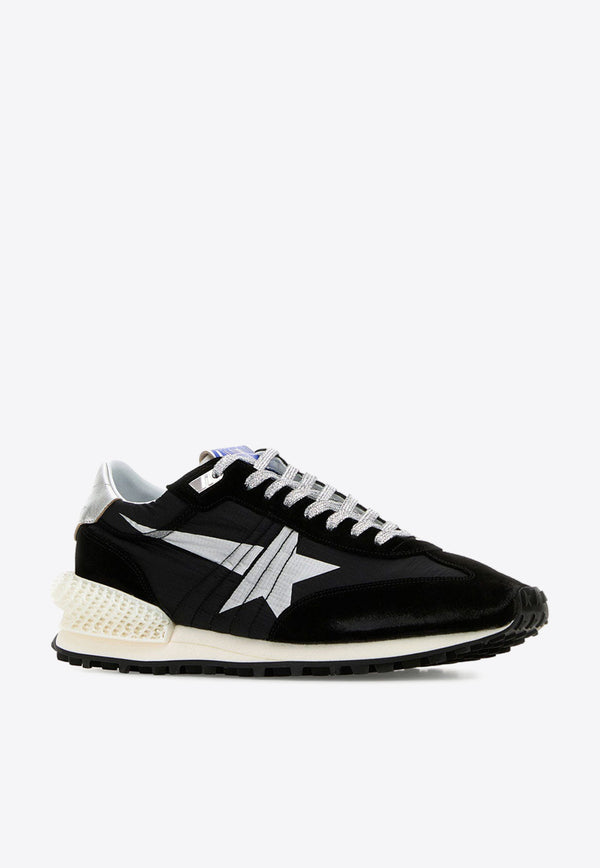 Golden Goose DB Marathon Nylon and Suede Sneakers Black GMF00684.F005675.90179BLACK