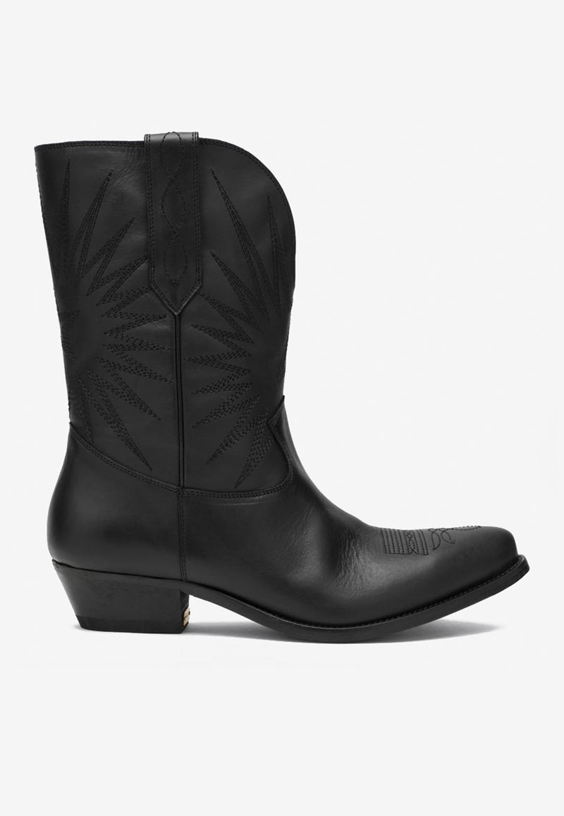 Golden Goose DB Wish Star Vintage Leather Boots Black GMF00784F006310/R_GOLDE-90100