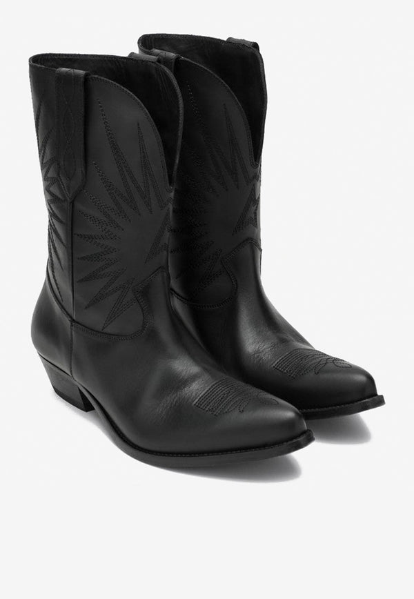 Golden Goose DB Wish Star Vintage Leather Boots Black GMF00784F006310/R_GOLDE-90100