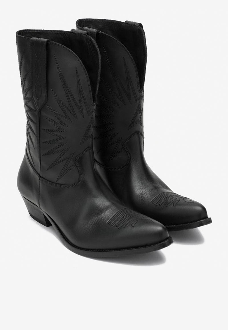 Golden Goose DB Wish Star Vintage Leather Boots Black GMF00784F006310/R_GOLDE-90100