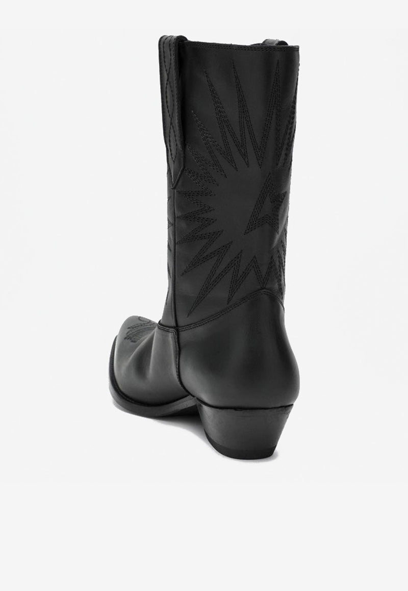 Golden Goose DB Wish Star Vintage Leather Boots Black GMF00784F006310/R_GOLDE-90100