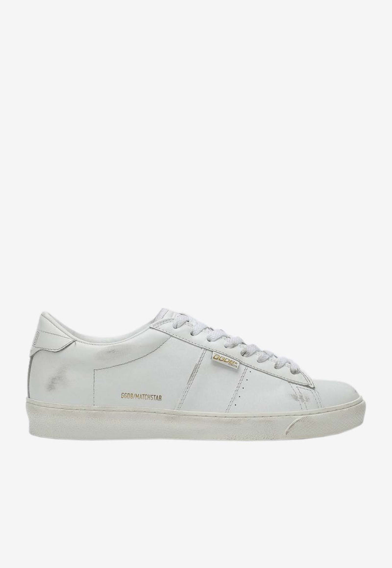 Golden Goose DB Matchstar Low-Top Leather Sneakers White GMF00796F006367/P_GOLDE-10100