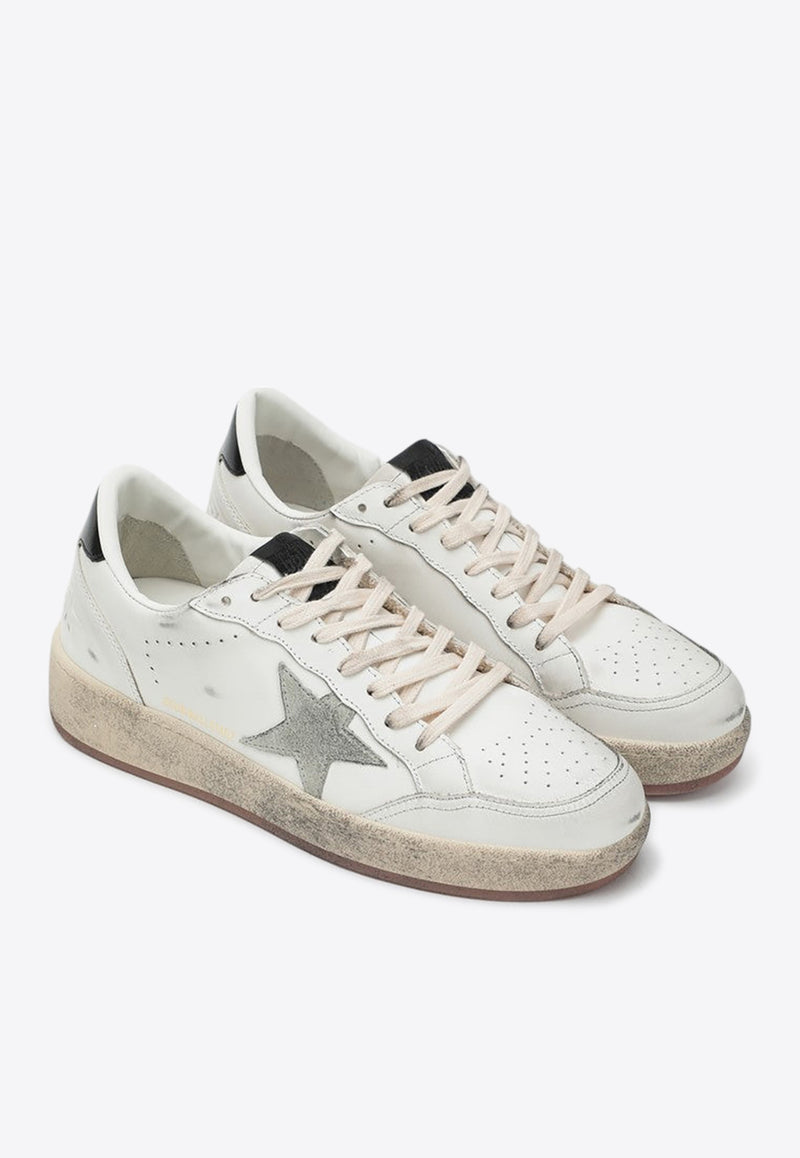 Golden Goose DB Ball Star Distressed Leather Sneakers White GMF00804F006970/R_GOLDE-10220